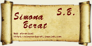 Simona Berat vizit kartica